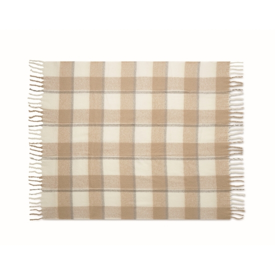 Karierte Mohair-Decke