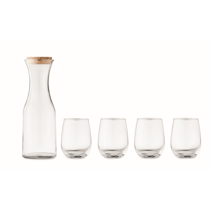 Set aus recyceltem Glas