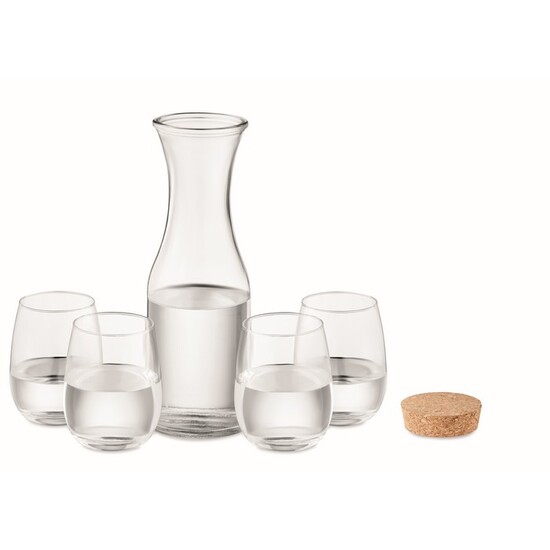 Set aus recyceltem Glas