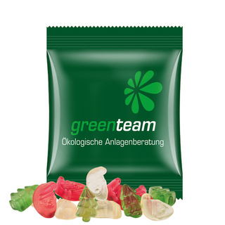 Minitüte, 15 g, kompostierbare Folie weiß, Trolli Weihnachtsmischung
