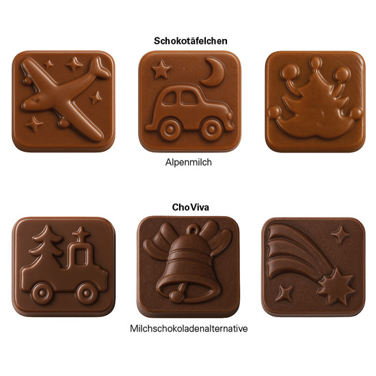 Classic Tisch Adventskalender, Blister gefüllt, Alpenmilch Schokotäfelchen