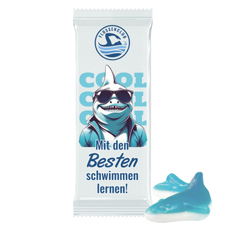 Trolli Fruchtgummi "Hai", Folie weiß