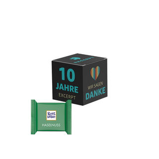 Werbewürfel, Ritter SPORT mini Haselnuss