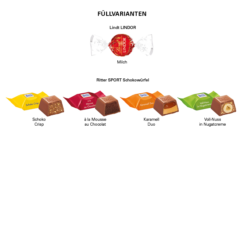 3D-Präsent Haus, Lindt LINDOR Milchkugeln