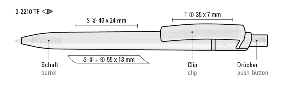 RECYCLED PET PEN STEP frozen