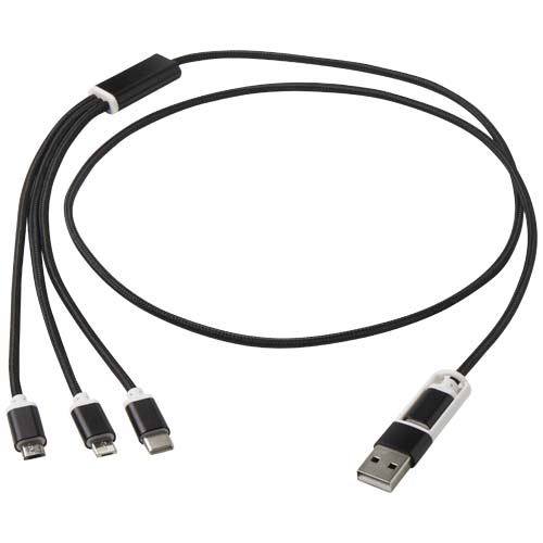 Versatile 5-in-1 Ladekabel aus recyceltem Aluminium