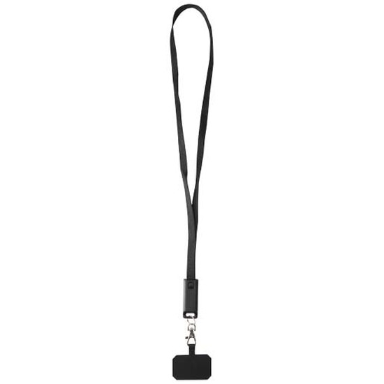 Franz 5 in 1 Lanyard Kabel aus recyceltem Kunststoff für Smartphones mit integrierter Datensynchronisierung und 65 W Schnellladefunktion