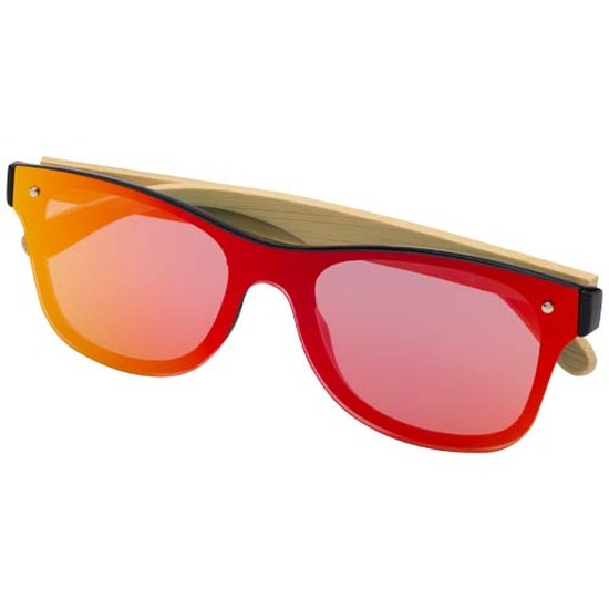 Tan Sonnenbrille mit Bambusbügeln