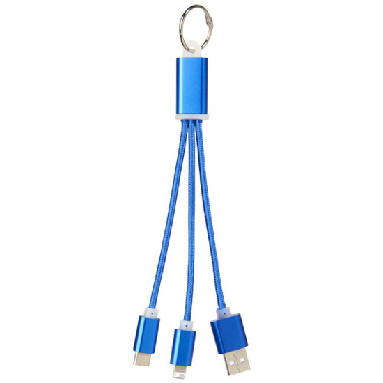 Metal 3-in-1 Ladekabel mit Schlüsselanhänger