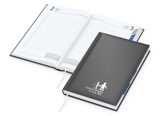 Buchkalender Manager Register Bestseller inkl. Prägung
