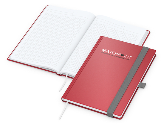 Notizbuch Vision-Book White A5 Bestseller inkl. Siebdruck-Digital