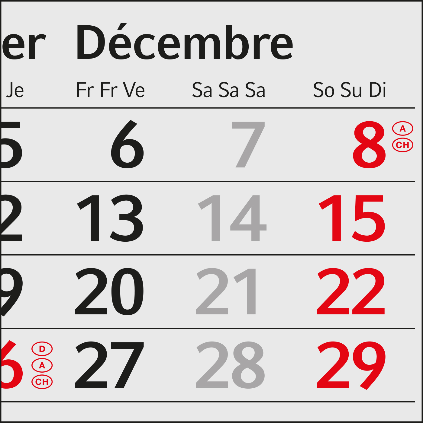 Tischkalender Desktop 3 Color Bestseller, 1 Jahr, schwarz