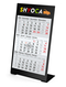 Tischkalender Desktop 3 Color Bestseller, 1 Jahr, schwarz
