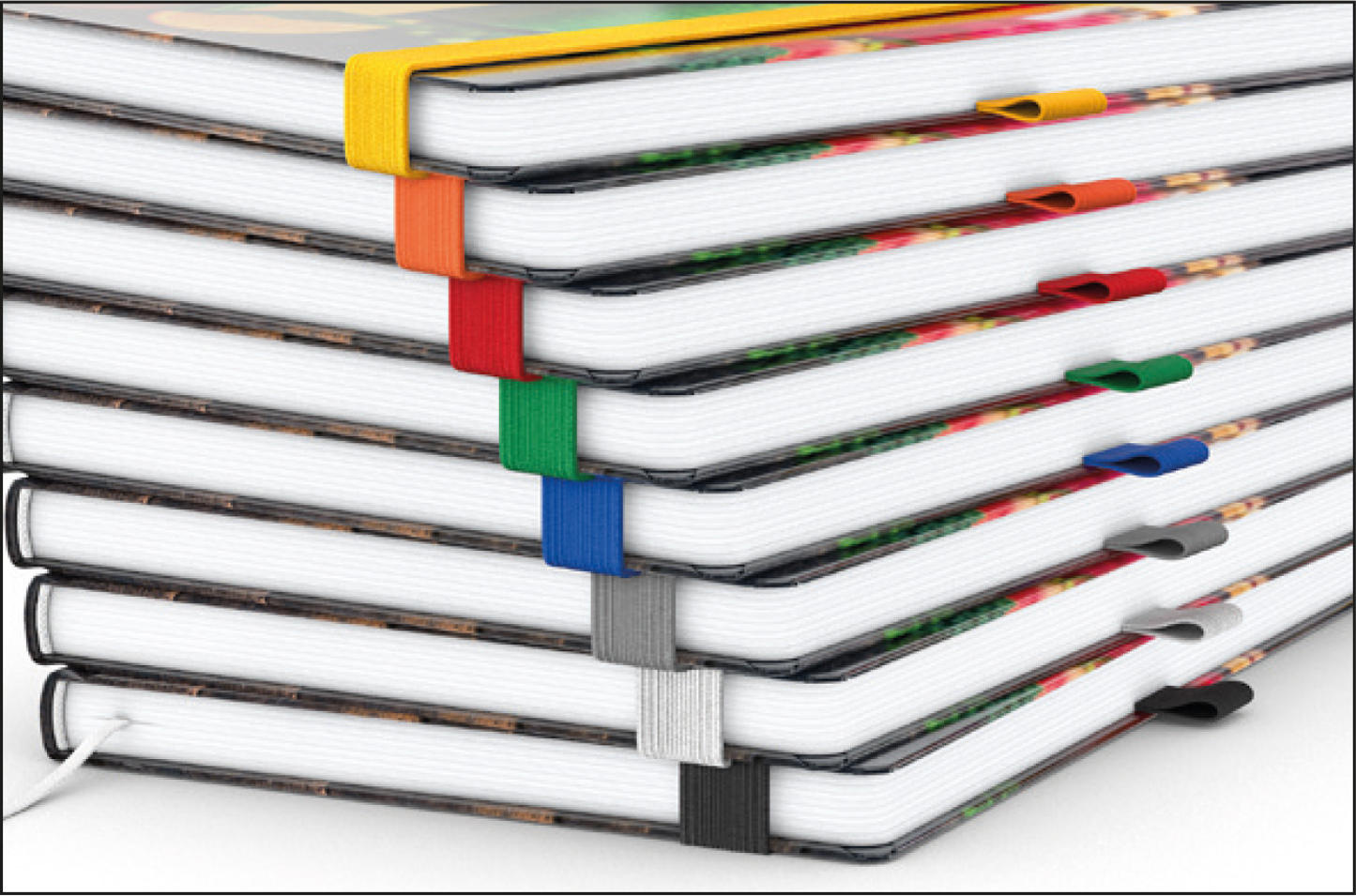 Notizbuch Match-Book Creme Bestseller, A5, Cover-Star, gloss-individuell, weiß