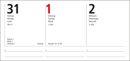 Wochenkalender Prestige Bestseller inkl. 4C-Druck, gloss-individuell