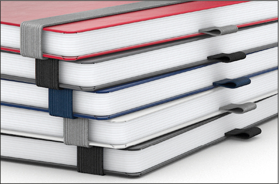 Notizbuch Vision-Book Creme Bestseller, A5, anthrazit inkl. Goldprägung