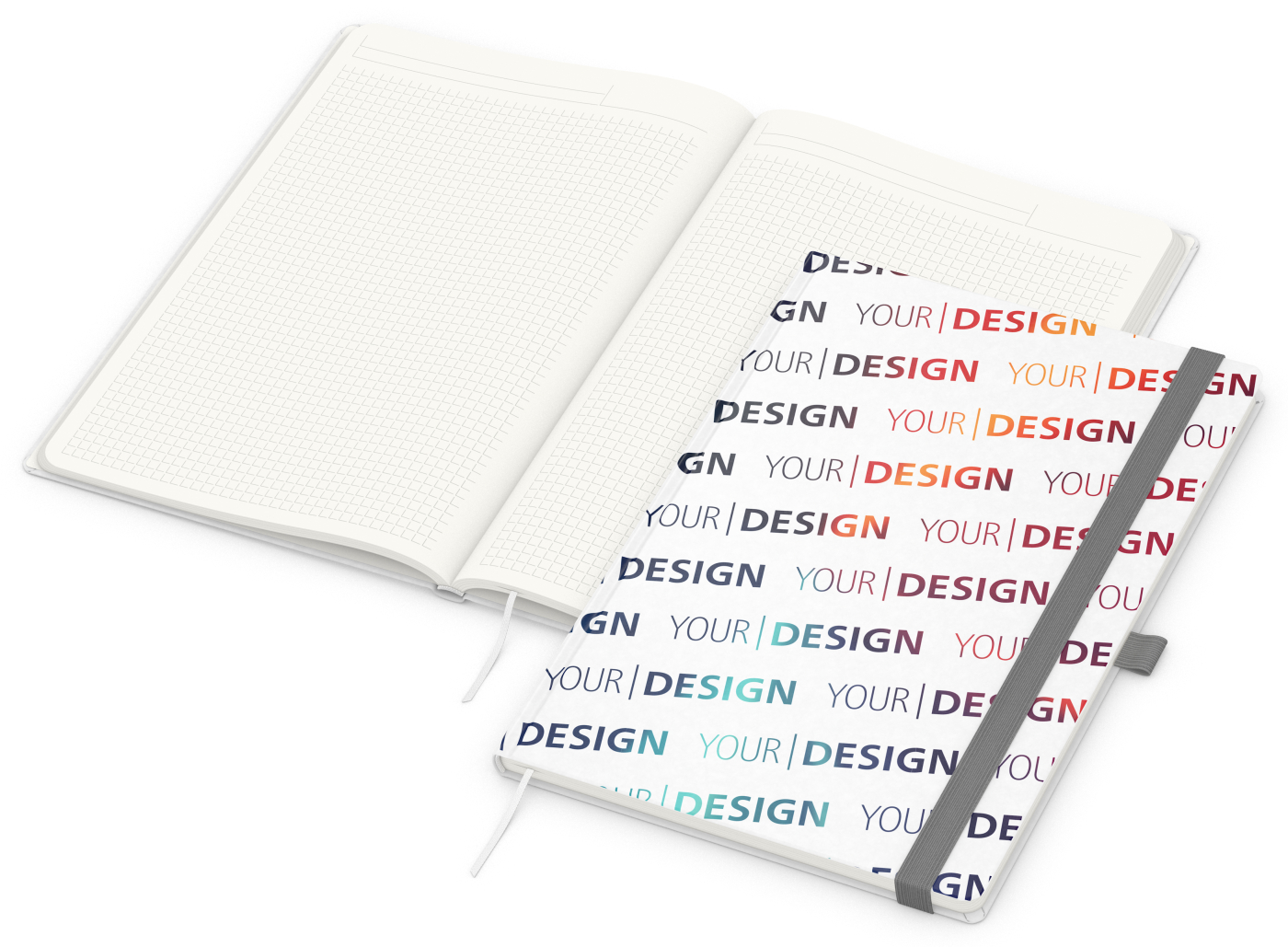 Notizbuch Match-Book, A4, Natura Recycling, silbergrau