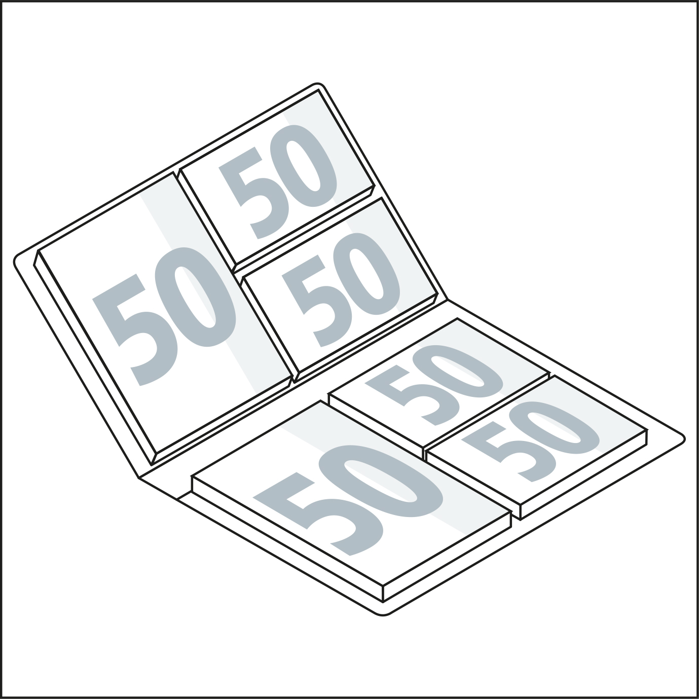 Haftnotiz-Set Monaco Bookcover, matt-individuell