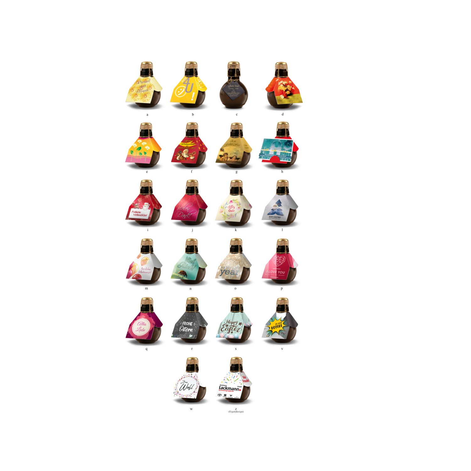 Origineller Sekt Merry Christmas - Karton Rot, 125 ml 2K1358l4