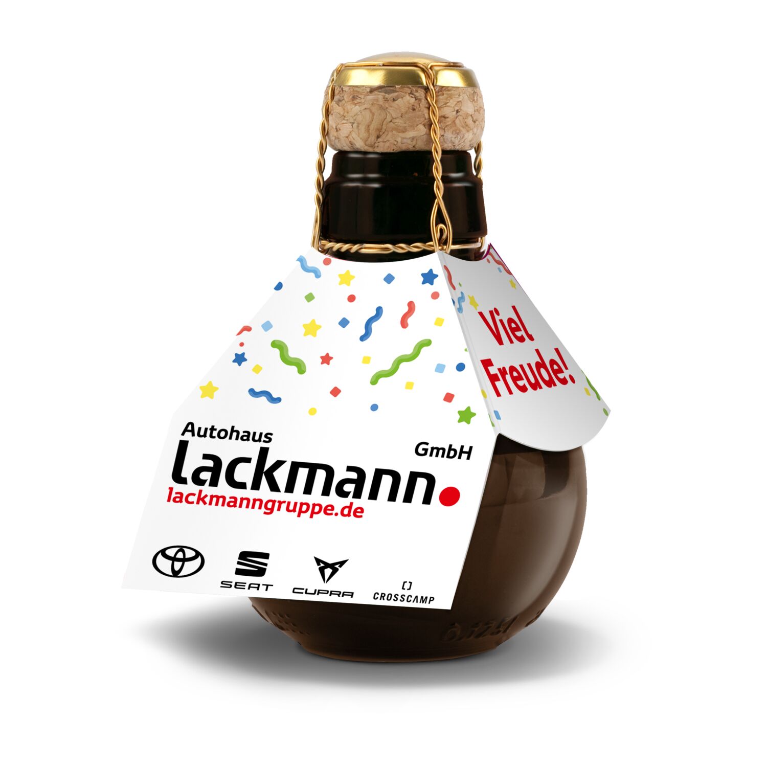 Origineller Sekt Herzlichen Glückwunsch - Karton Gelb, 125 ml 2K1358m1