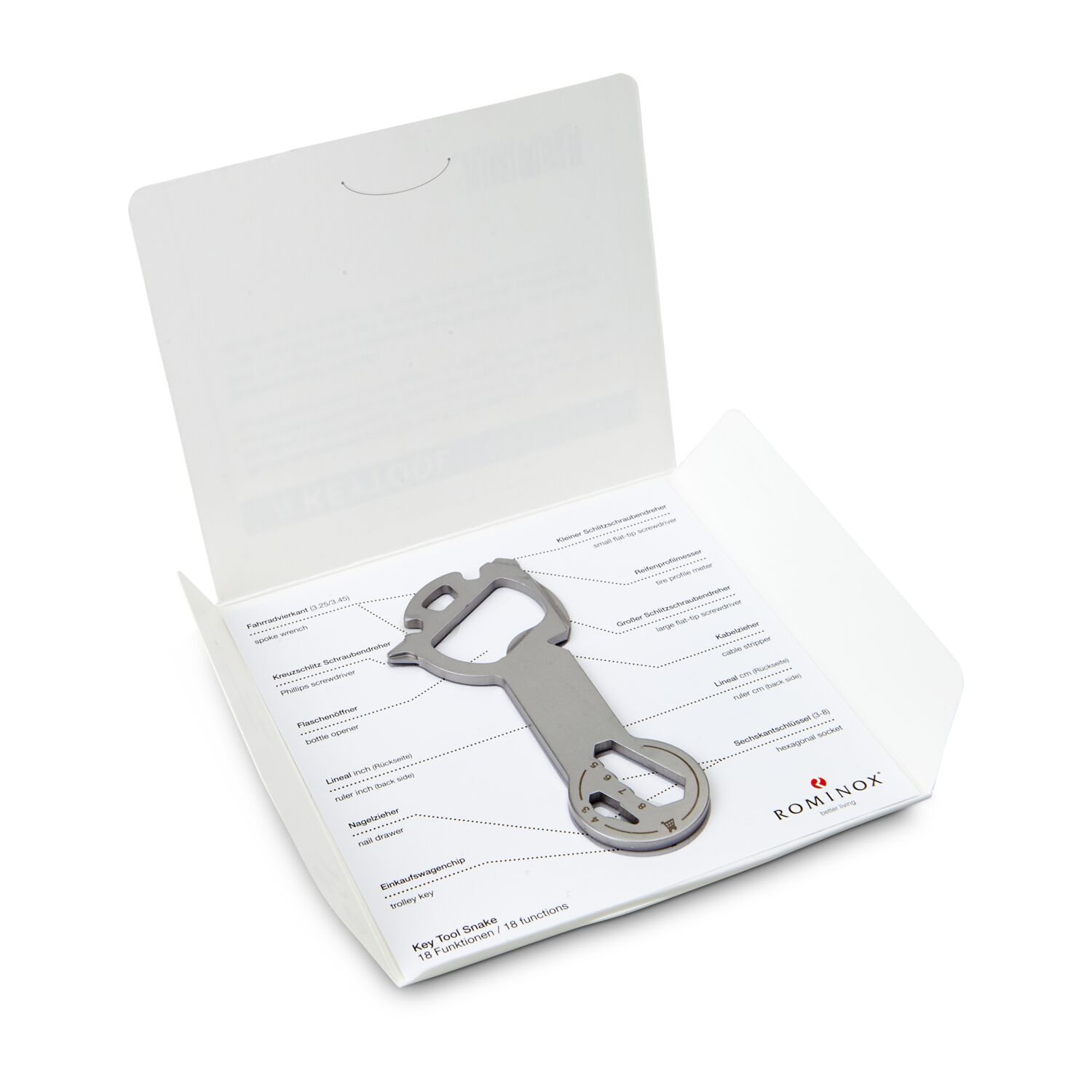 ROMINOX® Key Tool Snake (18 Funktionen) Danke 2K2103c