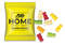 Mini-Gummibärchen vegan im Werbetütchen 15 g Fruchtmischung Standard-Folie transparent + weiß
