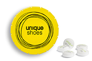Super Mini Clic Clac Box 23 g Sweetprints Pfefferminz PMS Yellow C