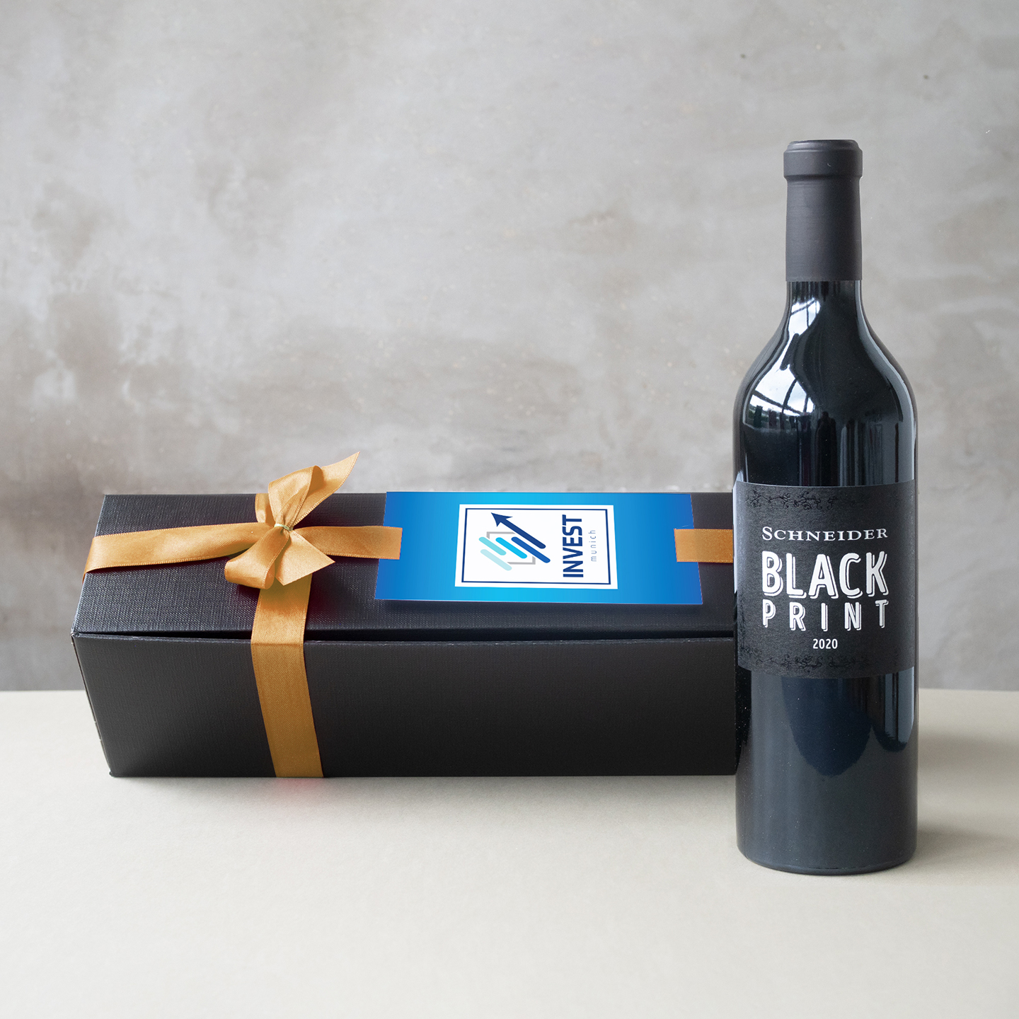 Black Print in edler Geschenkbox 750 g  Goldene Schleife