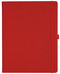 Notizbuch Style Large im Format 19x25cm, Inhalt kariert, Einband Slinky in der Farbe Scarlet