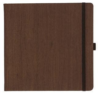 Notizbuch Style Square im Format 17,5x17,5cm, Inhalt blanco, Einband Woody in der Farbe Brown