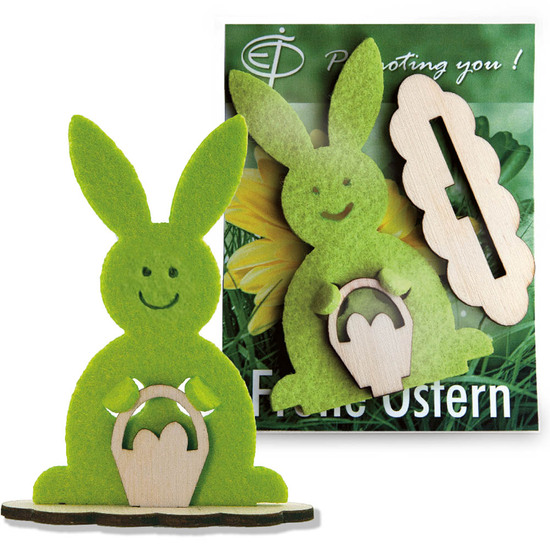 Steckfigur Hase in Werbekarte - Hase