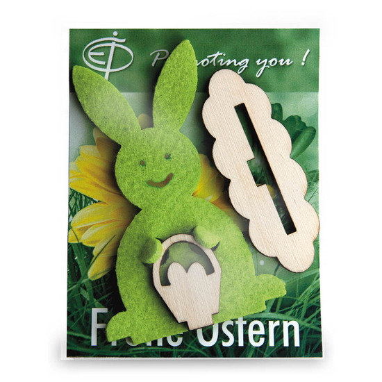 Steckfigur Hase in Werbekarte - Hase