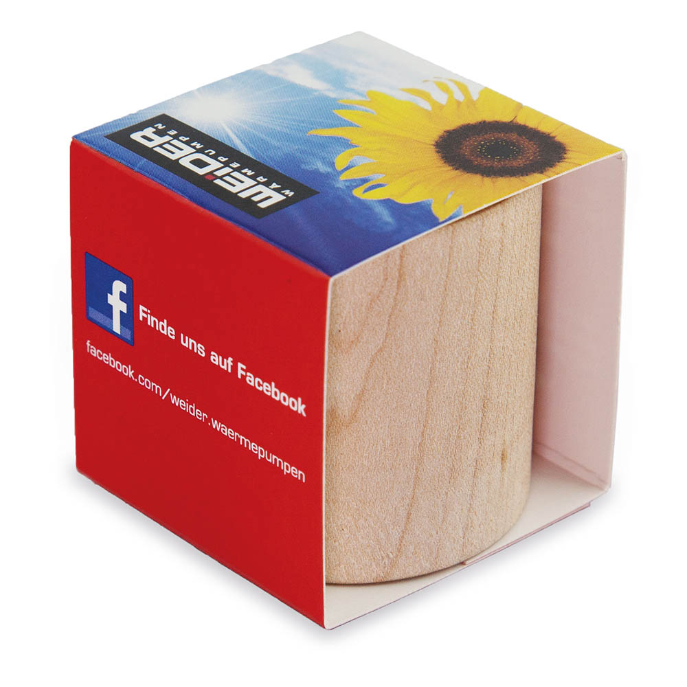 Pflanz-Holz rund mit Samen - Fichte