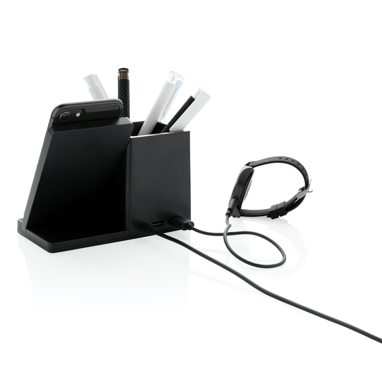 Ontario 10W Wireless Charger aus Bambus und RCS Kunststoff