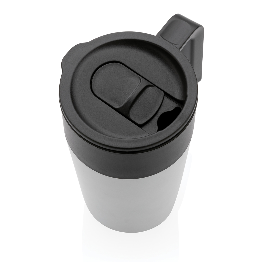 GRS recycelte PP und Stainless Steel Tasse mit Griff