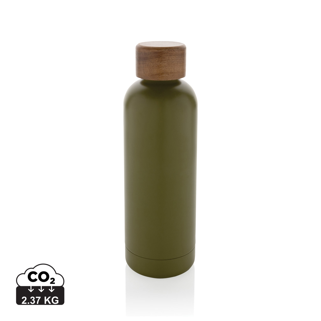 Wood Vakuumflasche aus RCS recyceltem Stainless-Steel