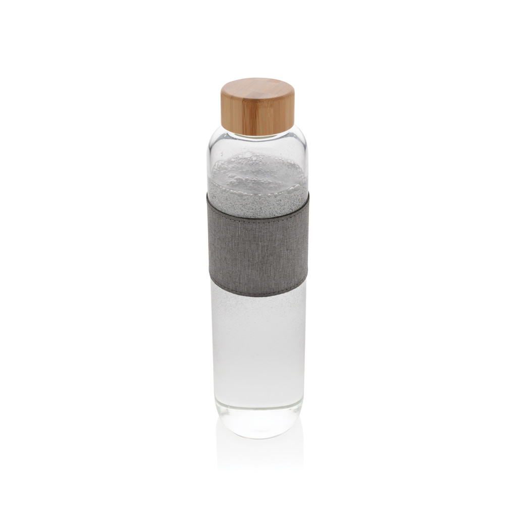 Impact Borosilikat-Glasflasche mit Bambusdeckel