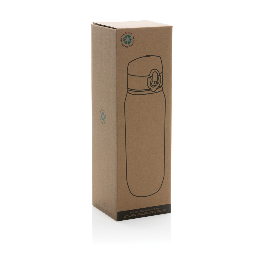 Yide verschließbare Wasserflasche aus RCS rec. PET, 800ml