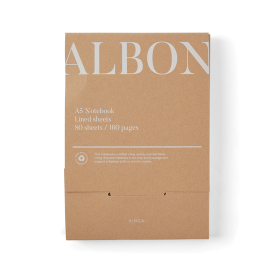 VINGA Albon A5-Notizbuch aus GRS recyceltem Filz