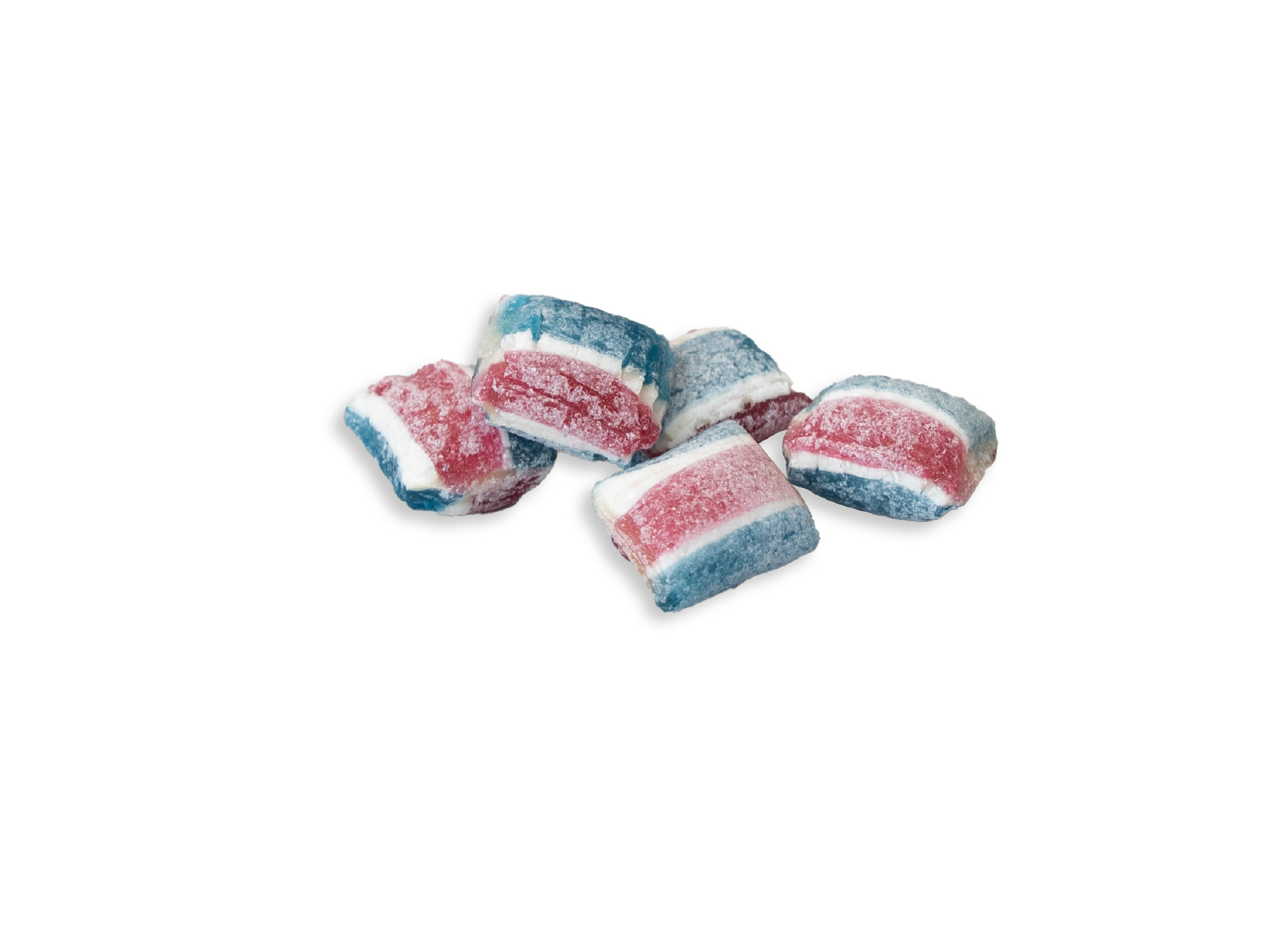 Beutelschachtel mit Bonbons, Inhalt: Multivitamin Brause