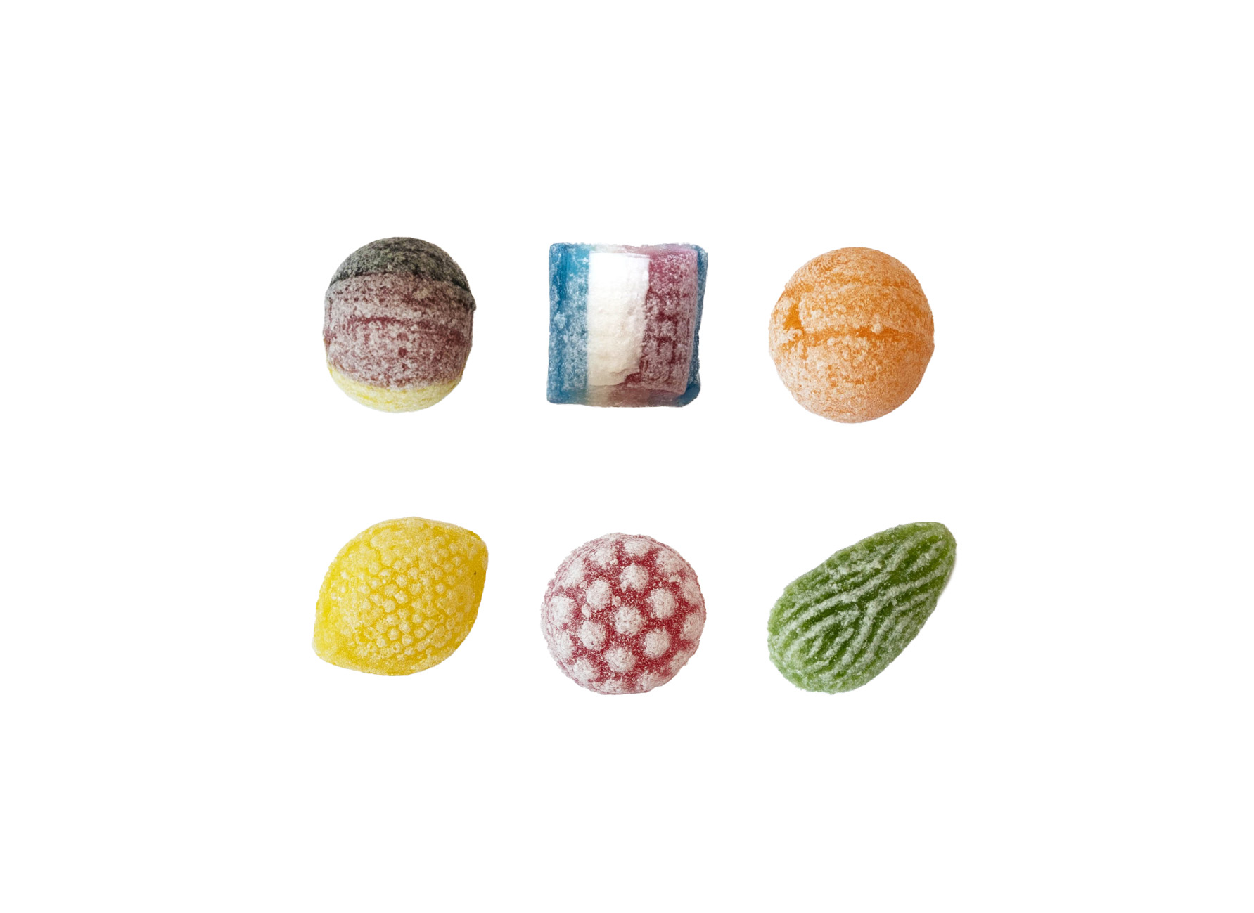 Beutelschachtel mit Bonbons, Inhalt: Multivitamin Brause
