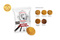 Coffee Cookies Flowpack, Inhalt: Coffee Cookies Apfel, Zimt ca. 9 g