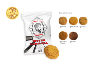 Coffee Cookies Flowpack, Inhalt: Coffee Cookies Spekulatius, Haselnuss ca. 9 g