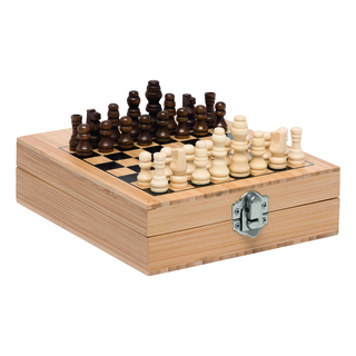 Weinset BAMBOO CHESS mit Schachspiel 56-0301163