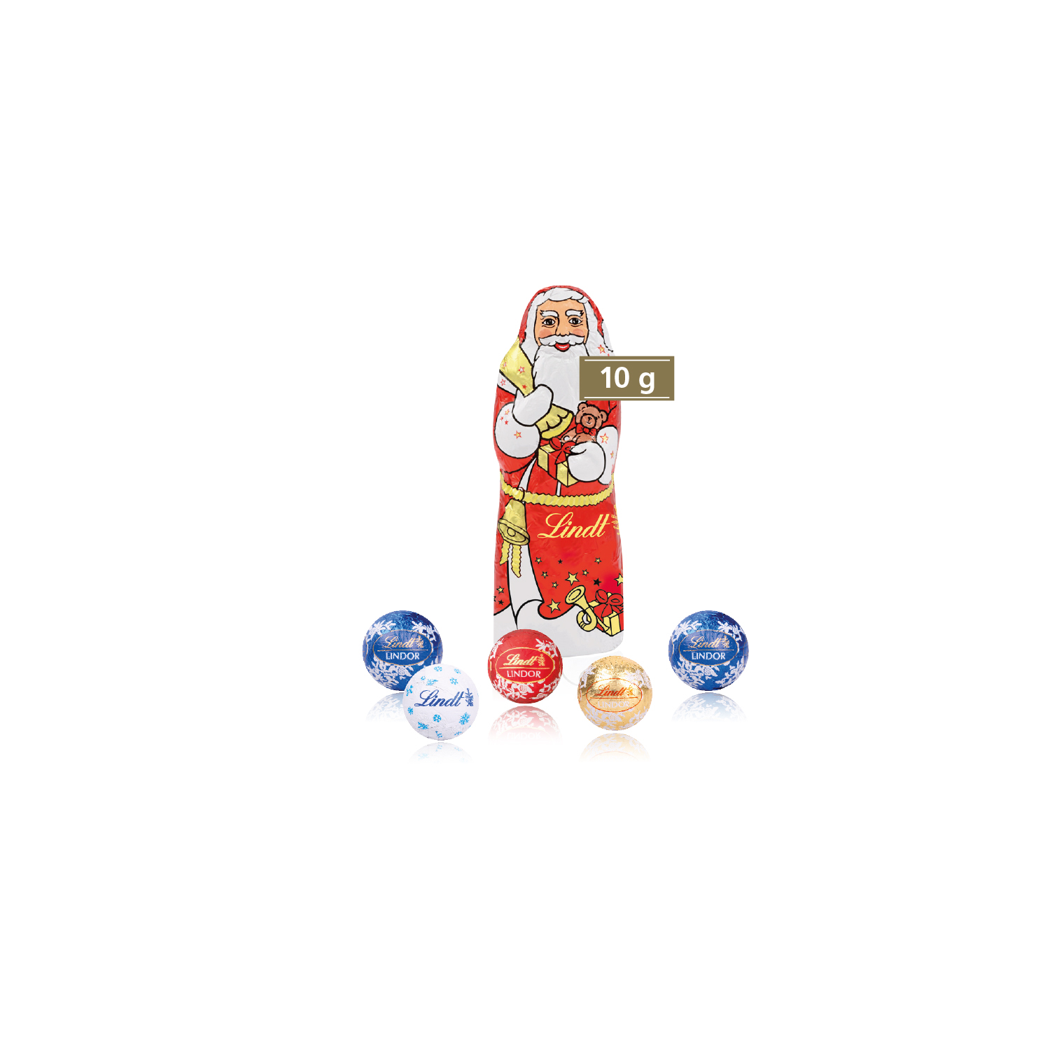 3D Präsent "Transporter" mit Lindt Minis und Nikolaus