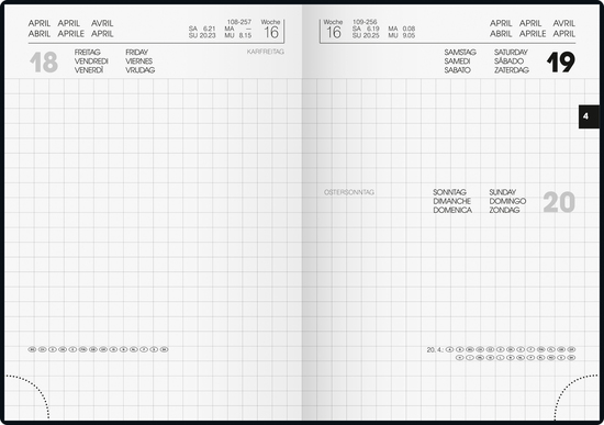 Taschenkalender, grün