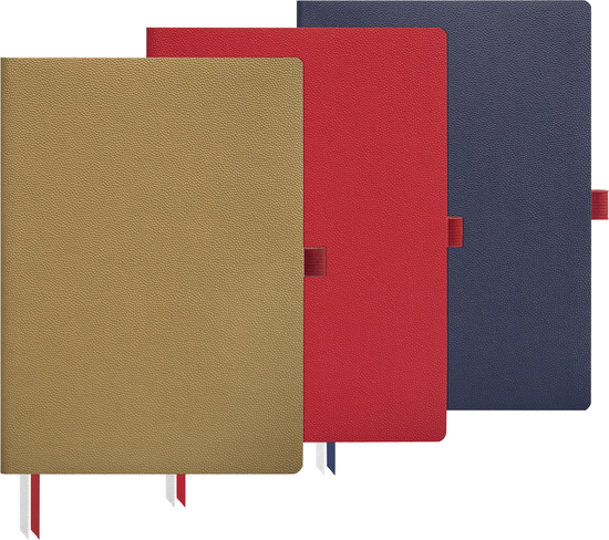 Notizbuch Office Flex A5, blau/rot, flexibler Einband