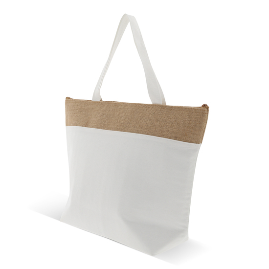 Strand-Kühltasche Baumwolle/Jute 42x10x30cm