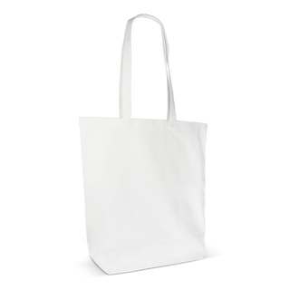 Einkaufstasche Bio-Baumwolle farbig lang 270g/m² 42x12x43 cm