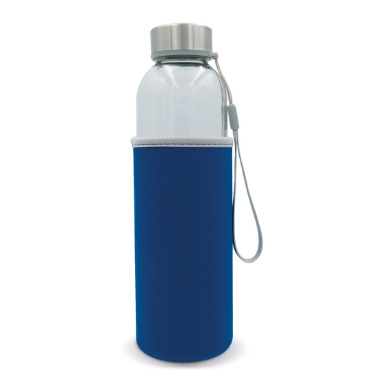 Trinkflasche aus Glas mit Neoprenhülle 500ml